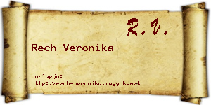 Rech Veronika névjegykártya